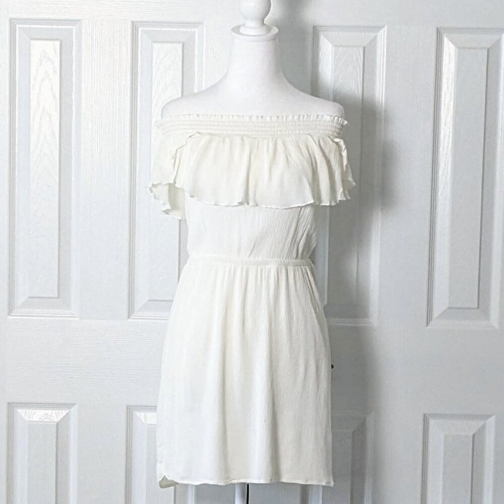 EXPRESS Women's Off Shoulder Sleeveless Dress  Size S  Off White